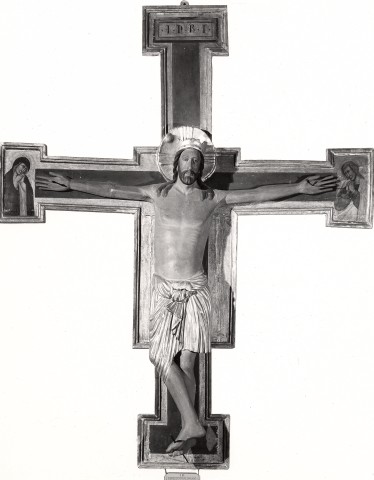 Anonimo — Simone di Filippo; Anonimo bolognese - sec. XIV - Cristo crocifisso — insieme